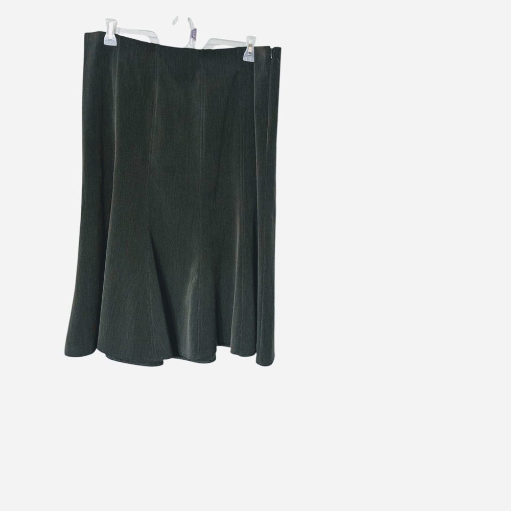 Dressbarn Gray A-Line Midi Skirt for Casual Wear